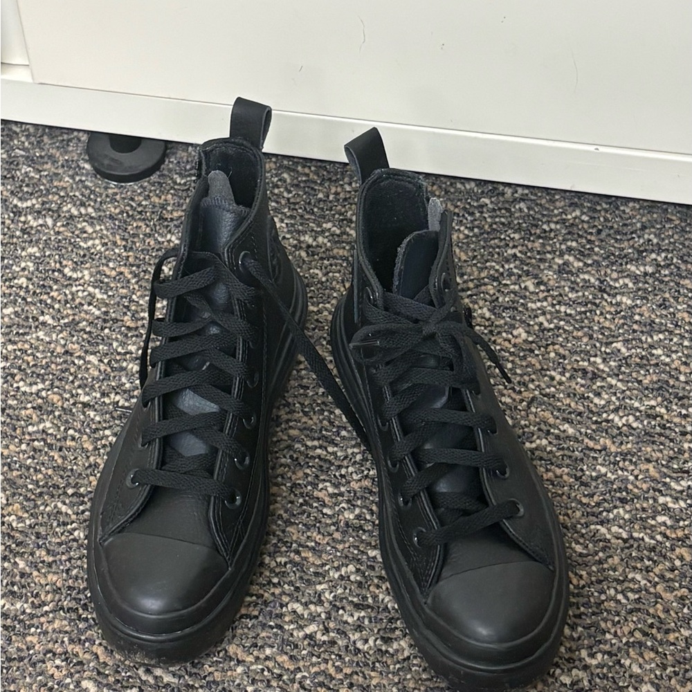 High top leather effect Converse
